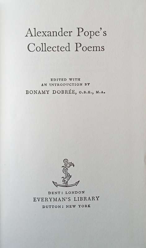 Alexander Pope's Collected Poems | Bonamy Dobrée