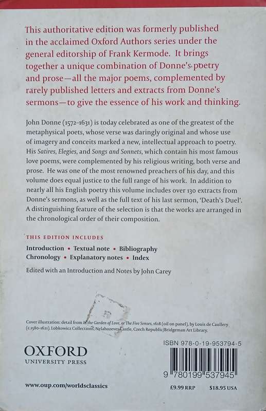 John Donne: The Major Works, including Songs and Sonnets and Sermons | John Donne