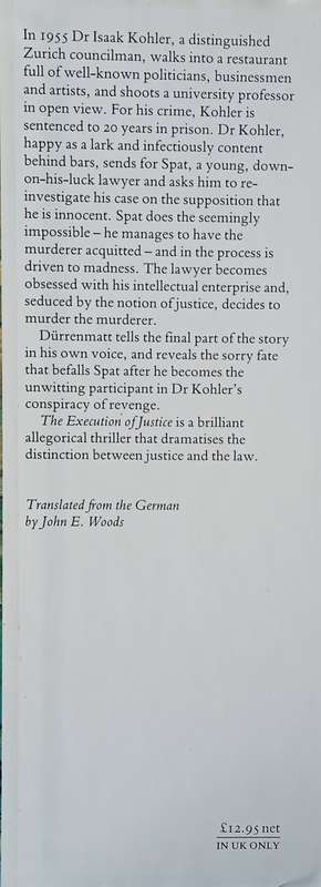 The Execution of Justice | Friedrich Dürrenmatt