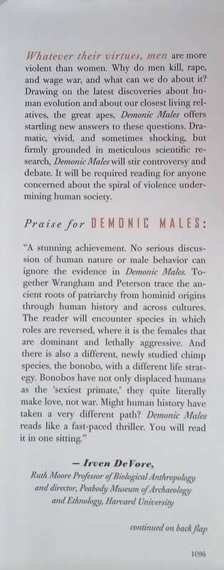 Demonic Males: Apes and the Origins of Human Violence | Richard Wrangham and Dale Peterson