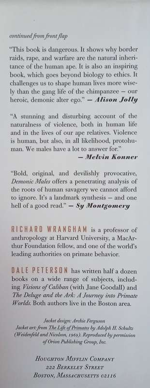 Demonic Males: Apes and the Origins of Human Violence | Richard Wrangham and Dale Peterson