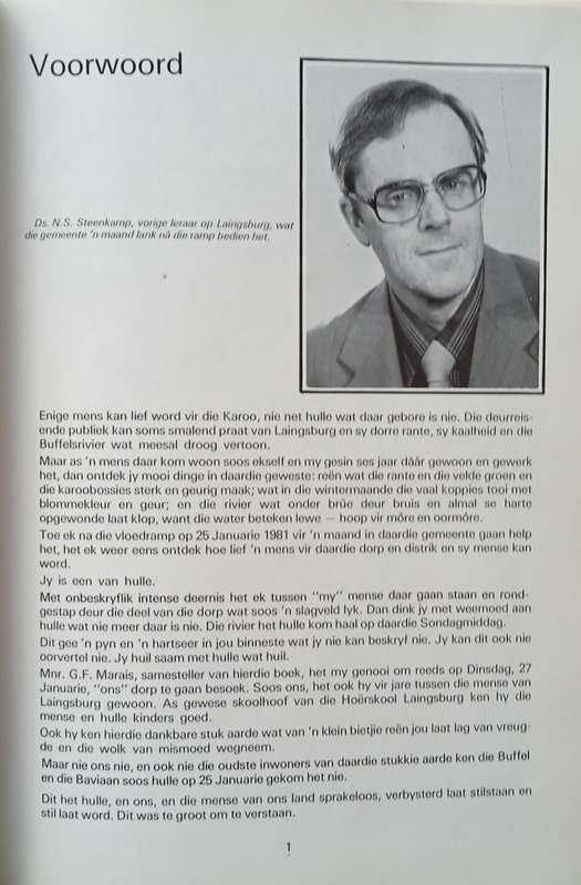 Dag van die Buffel en die Baviaan; Die Laingsburg-Vloed [Signed by the author] [ Afrikaans] | G.F...