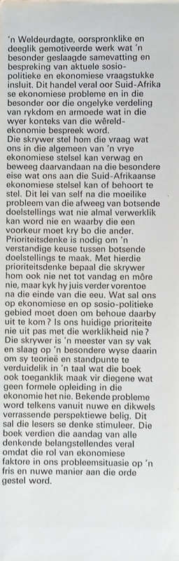 Vernuwing en Herskikking: Op Pad Na Nuwe Ekonomiese Instellings en Prioriteite in Suid-Afrika [Af...