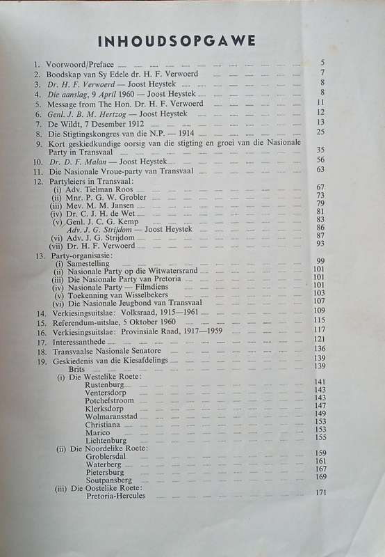 Die Eerste Skof van die Nasionale Party in die Transvaal 1914-1964 [Afrikaans]