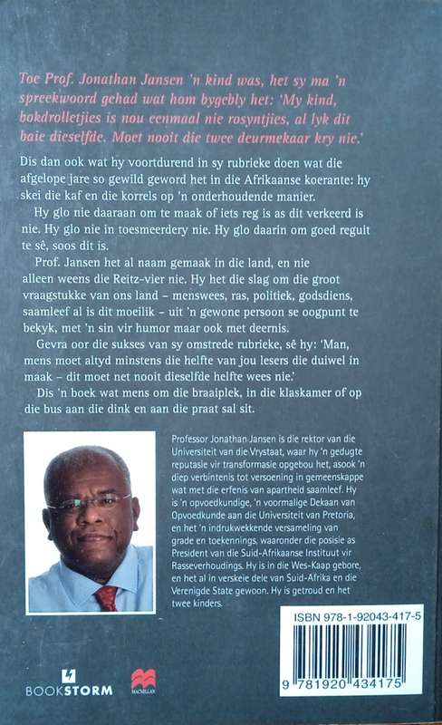 Oor Bokdrolletjies en Rosyntjies [Afrikaans] | Jonathan Jansen
