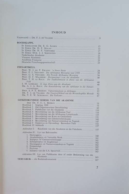 Feesalbum 1909-1959, Die Suid-Afrikaanse Akademie vir Wetenskap en Kuns [Afrikaans]