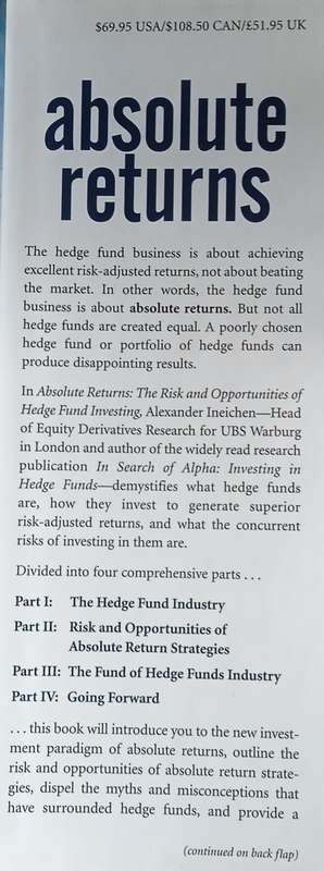Absolute Returns: The Risk and Opportunities of Hedge Fund Investing | Alexander M. Ineichen