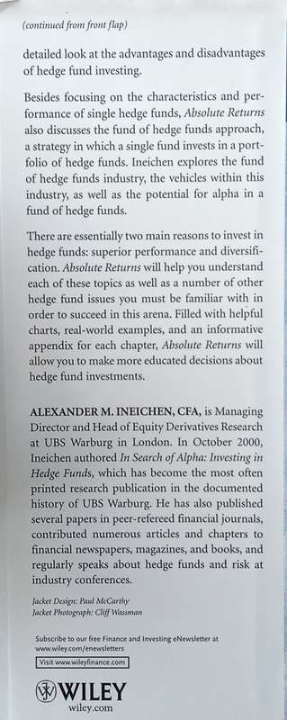 Absolute Returns: The Risk and Opportunities of Hedge Fund Investing | Alexander M. Ineichen