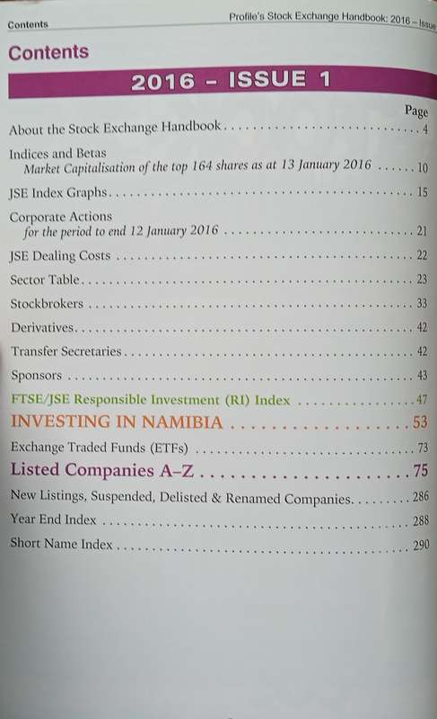 Profile's Stock Exchange Handbook 2016 - Issue 1