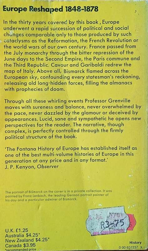 Europe Reshaped 1848-1878 | J.A.S. Grenville