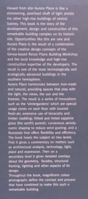 Aurora Place: Renzo, Piano, Sydney | Andrew Metcalf & Martin van der Wal