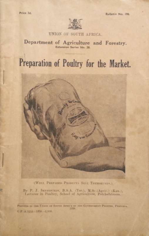 Preparation of Poultry for the Market | P. J. Serfontein