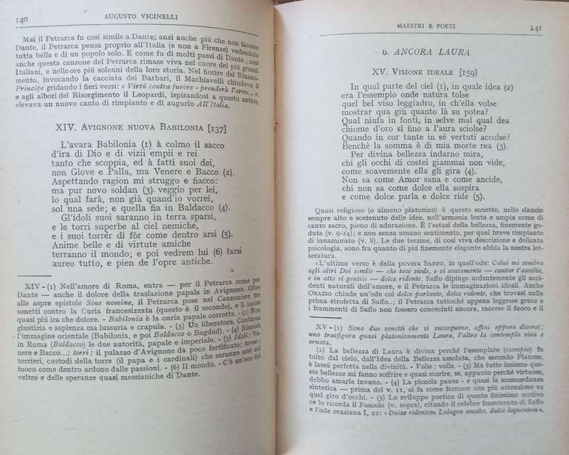 Meastri e Poeti della Letteratura Italiana (Published 1941, Italian, 3 Vols.)