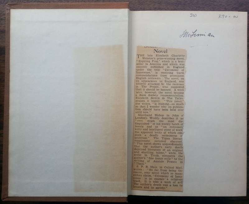 Expiring Frog | Elizabeth Charlotte Webster