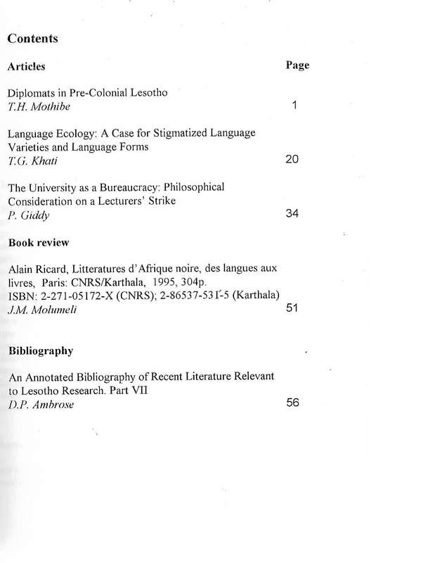 journal of research (volume 7 1997)