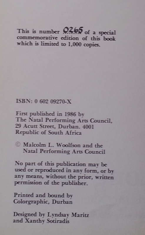 The Long Road That Led Towards the Natal Playhouse (Signed by Author, Limited Edition) | Malcolm ...