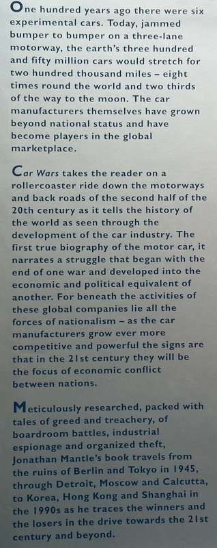 Car Wars: The International Giants and the World They Made | Jonathan Mantle