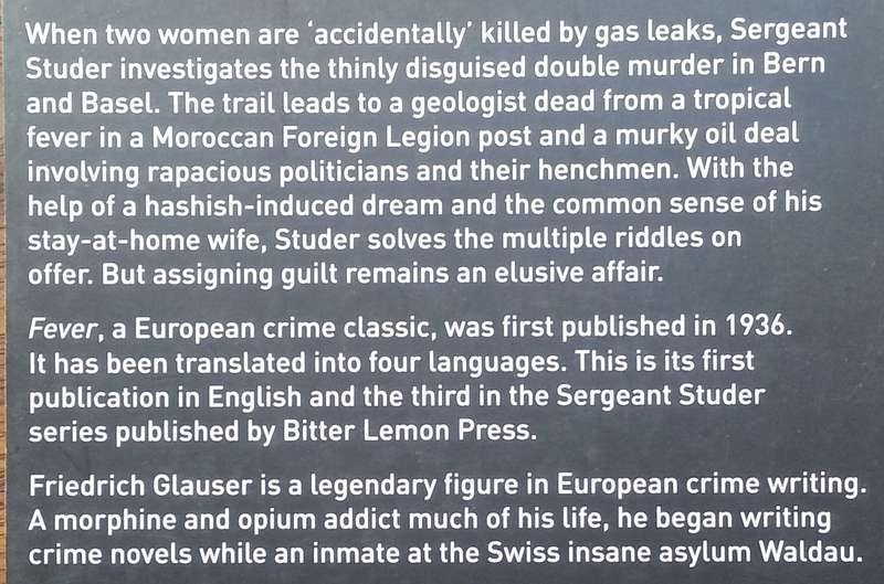 Fever: A Sargeant Studer Mystery | Friedrich Glauser