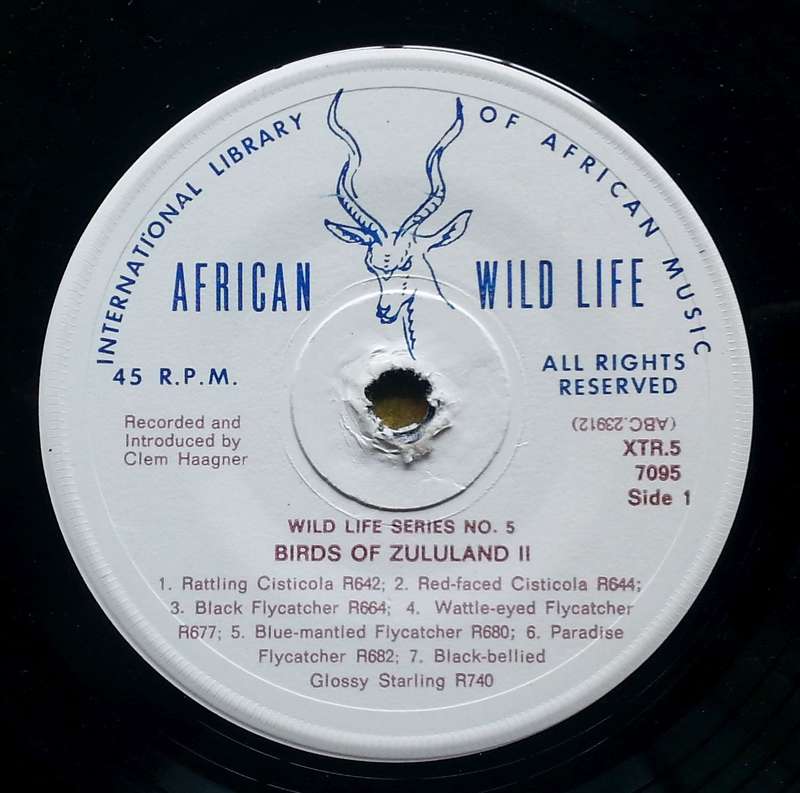 Birds of Zululand Vol. 2 (45RPM Record) | Clem Haagner