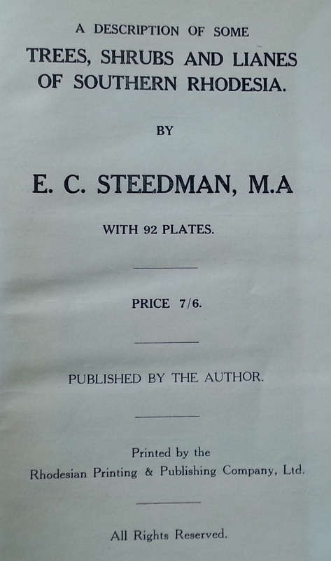 Some Trees, Shrubs and Lianes of Southern Rhodesia | E. C. Steedman