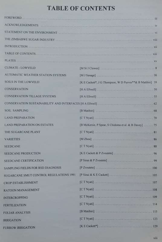 Zimbabawe Sugarcane Production Manual | M. S. Clowes & W. L. Breakwell (Eds.)