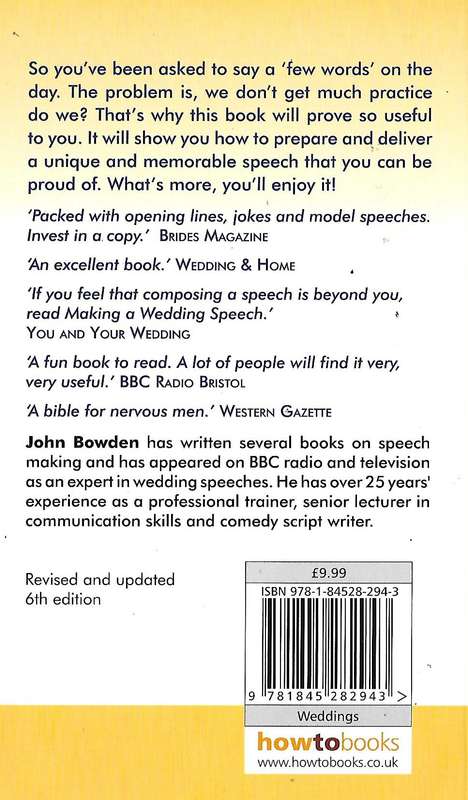 Making a wedding speech  | John Bowden