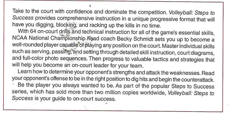 Vollyball: steps to success | Becky Schmidt
