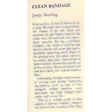 Clean Bandage (Inscribed by the Author) | Justin Dowling