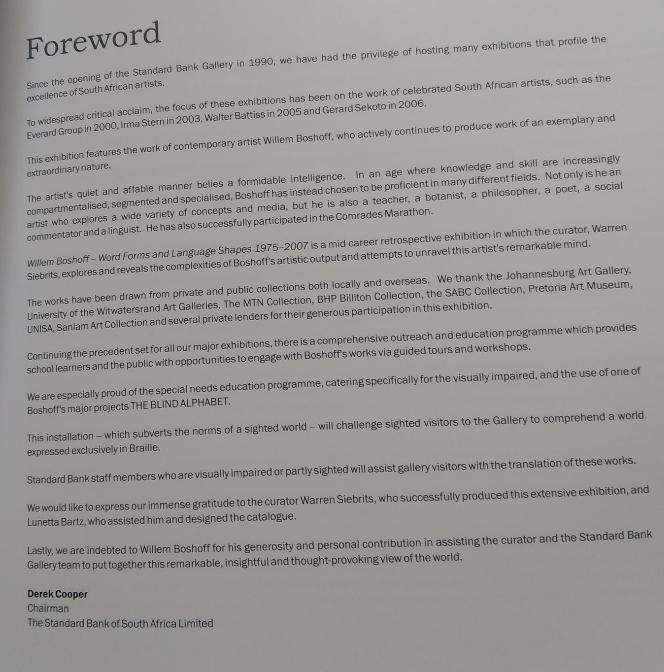 Willem Boshoff -Word Forms and Language Shapes (1975-2007) | Warren Siebrits