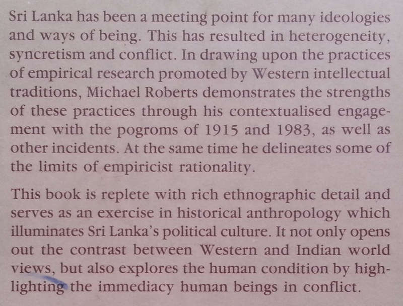 Exploring Confrontation: Sri Lanka: Politics, Culture and History | Michael Roberts