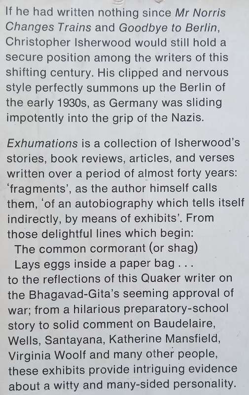 Exhumations | Christopher Isherwood