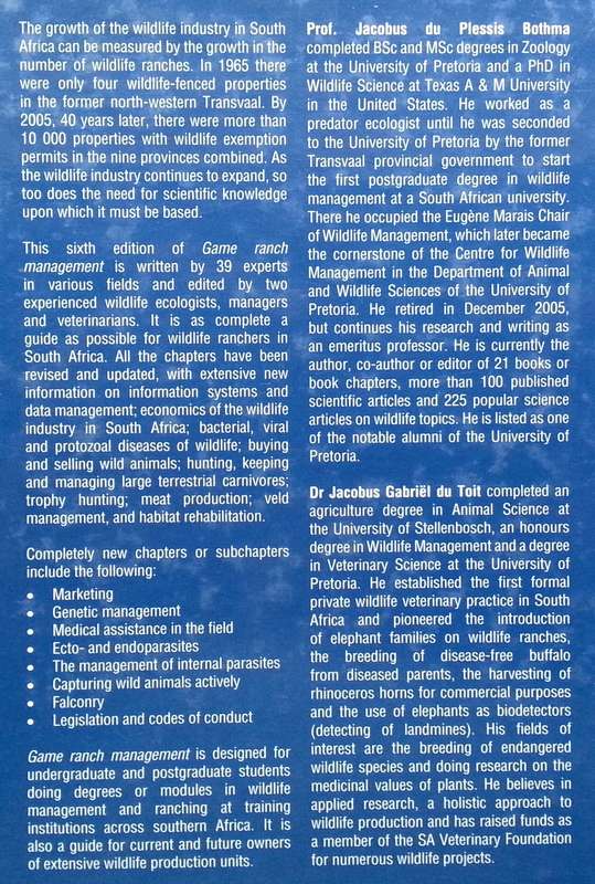 Game Ranch Management (6th Edition) | J. du P. Bothma & J. G. du Toit (Eds.)