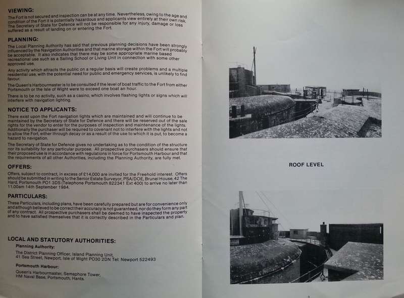 No Man's Land Fort, The Solent: Particulars of Sale Brochure