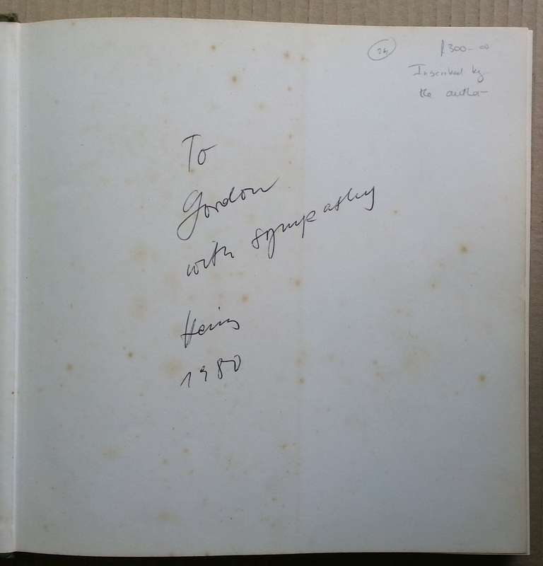 Heinz Friedrich (Inscribed by Artist, German Text) | Richard Bellm, et al.