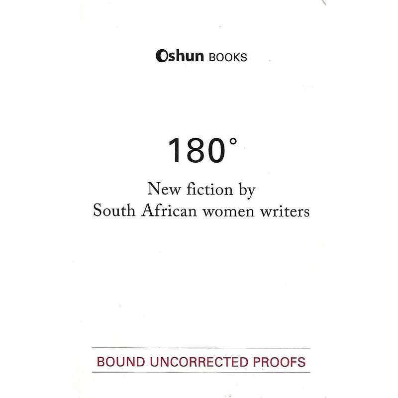 180: New Fiction by South African Women Writers (Uncorrected Proof Copy)
