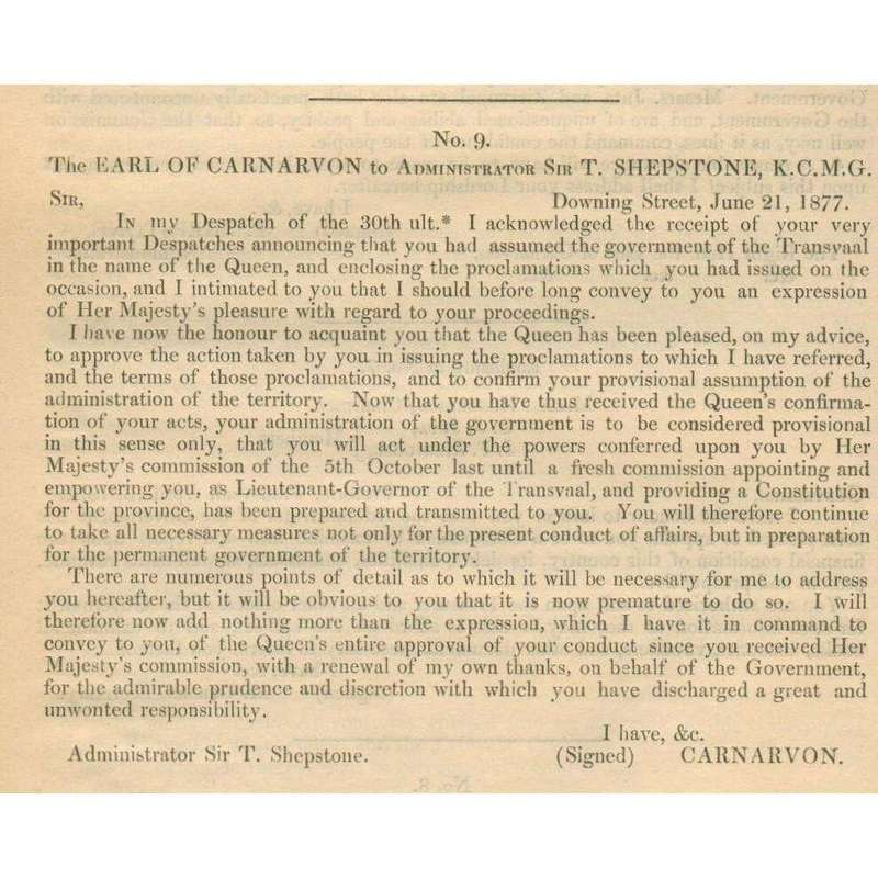 Further Correspondence Respecting the Affairs of South Africa