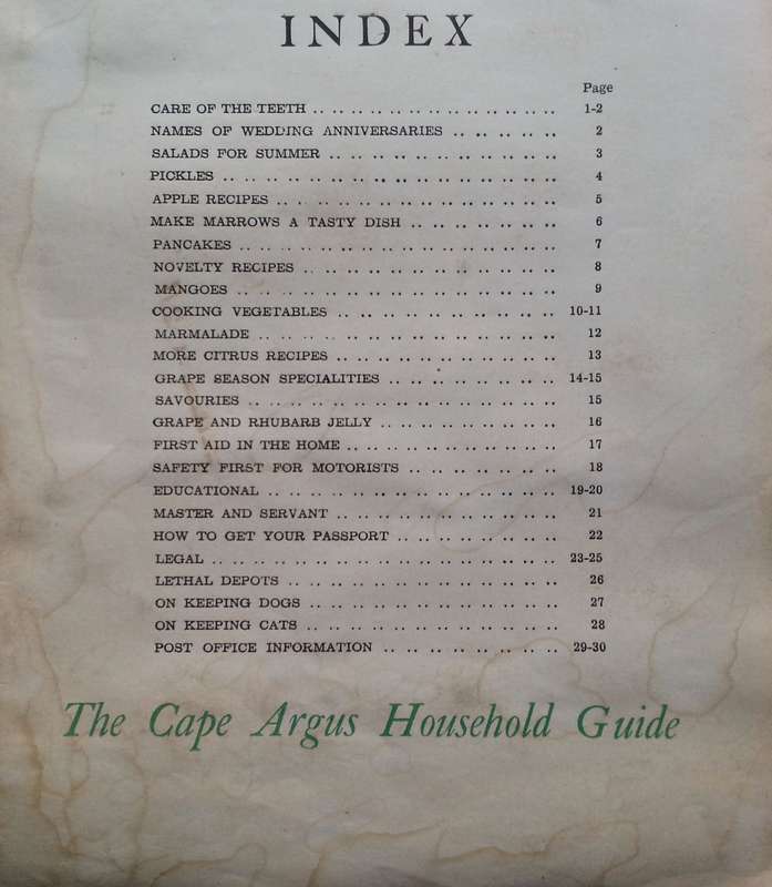 The Cape Argus Household Calendar (1938)