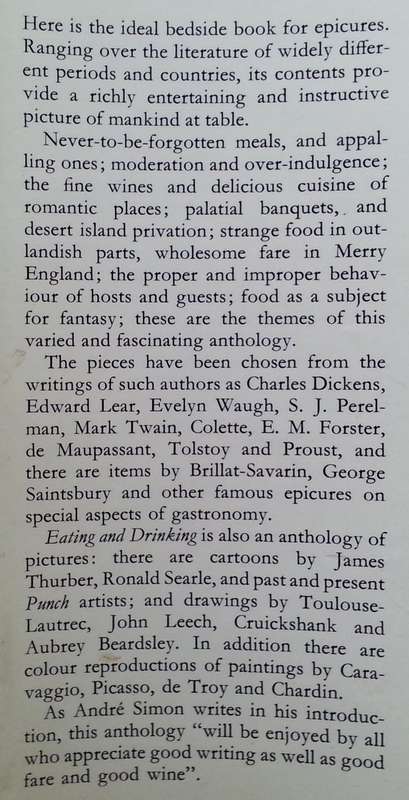 Eating and Drinking: An Anthology for Epicures | Peter Hunt (Ed.)