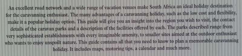 Info Africa Guide to Caravan Parks in South Africa (1998 Edition)