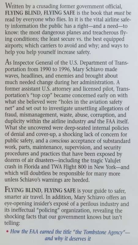 Flying Blind, Flying Safe | Mary Schiavo