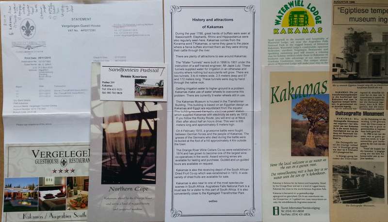 Lot of 7 Kakemas Items (Brochures, etc.)