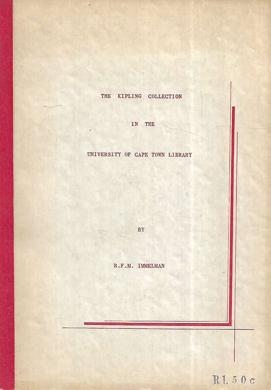 The Kipling Collection in the University of Cape Town Library | R. F. M. Immelman
