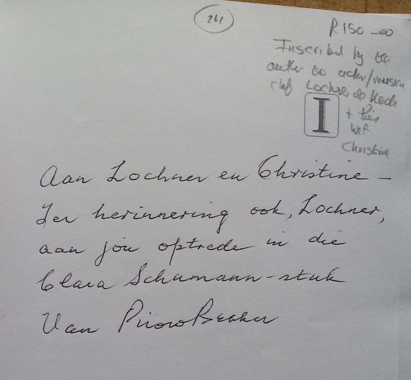Aan die Deur van die Wis en die Onwis (Afrikaans, Inscribed by Author to Lochner de Kock) | Pirow...
