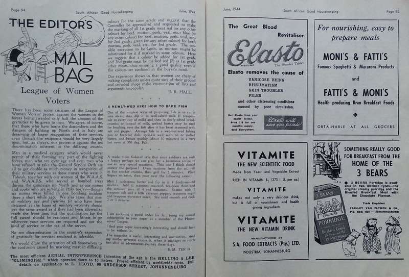 South African Good Housekeeping (Vol. 10, No. 3, June 1944)