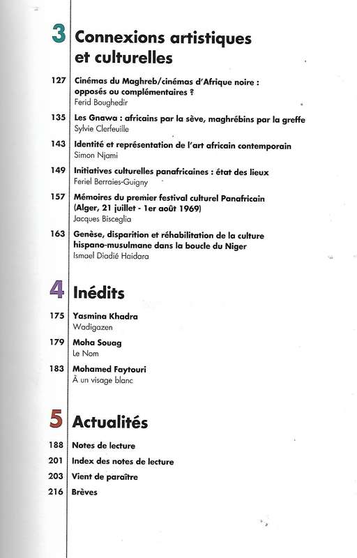 Cultures Sud n 169 | Tahar Bekri
