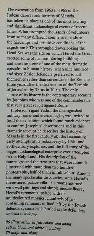Masada: Herod's Fortress and the Zealots' Last Stand | Yigael Yadin