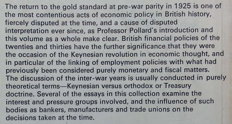 The Gold Standard and Employment Policies Between the Wars | Sidney Pollard