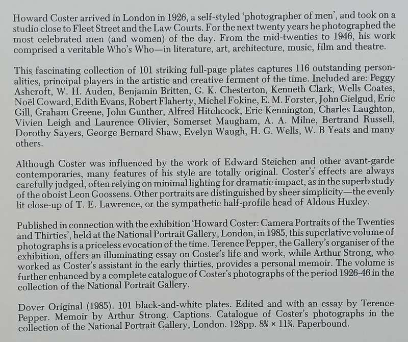 Howard Costers Celebrity Portraits: 101 Photographs of Personalities in Literature and the Art...