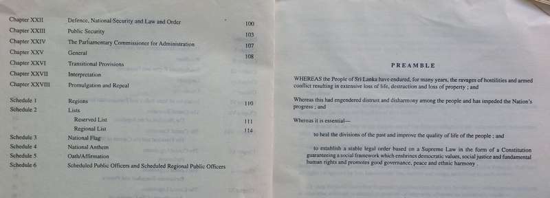 The Government's Proposals for Constitutional Reform, October 1997 (Sri Lanka)