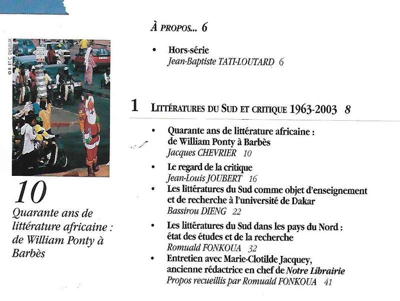 Notre Librairie n 150 | adpf.